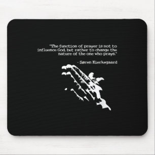 Prayer en Faith Quote Kierkegaard Praying Gift Muismat