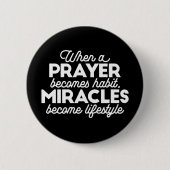 Prayer en Miracles Ronde Button 5,7 Cm (Voorkant)