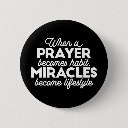 Prayer en Miracles Ronde Button 5,7 Cm (Voorkant)