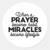 Prayer en Miracles Ronde Sticker (Voorkant)