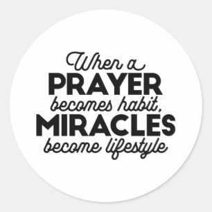 Prayer en Miracles Ronde Sticker