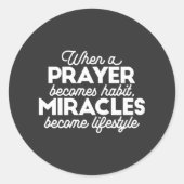 Prayer en Miracles Ronde Sticker (Voorkant)