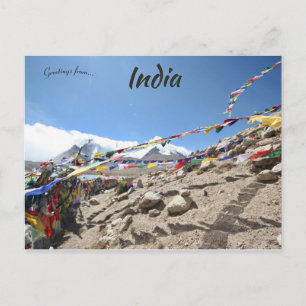 Prayer Flags bij het Gurudongmar Sikkim India Briefkaart