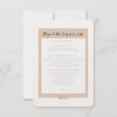 Prayer for Motherhood - Our Lady of Le Leche Bedankkaart (Achterkant)