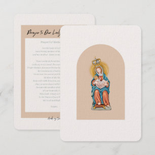 Prayer for Motherhood - Our Lady of Le Leche Bedankkaart