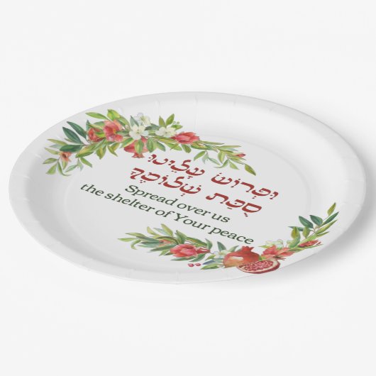 Prayer for Peace for Sukkot | Unieke Sukkah Papieren Bordje (Gekanteld)