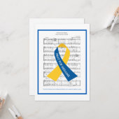 Prayer for Ukraine Hymn Sheet Music Flat Greeting Kaart (Voorkant / Achterkant in situ)