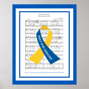 Prayer for Ukraine Hymn Sheet Music Poster