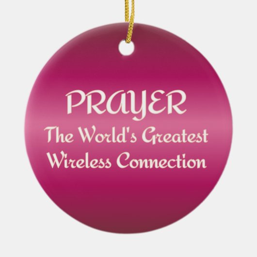 PRAYER - Groeste draadloze verbinding Keramisch Ornament (Voorkant)