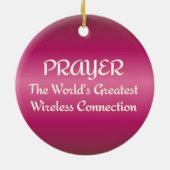 PRAYER - Groeste draadloze verbinding Keramisch Ornament (Achterkant)