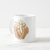 Prayer Hands Christelijk Cross Koffiemok (Voorkant links)