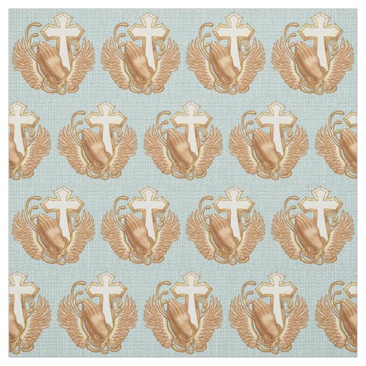 Prayer Hands Christelijk Cross Stof (Swatch)