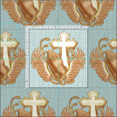 Prayer Hands Christelijk Cross Stof (Delen)
