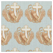 Prayer Hands Christelijk Cross Stof (Close Up)