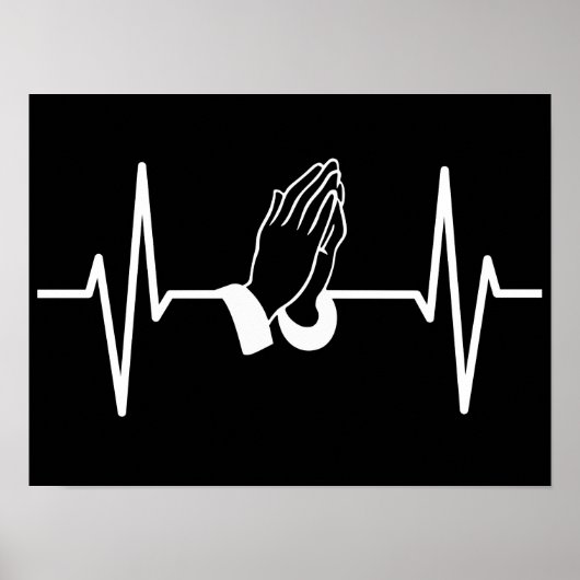 Prayer Heartbeat Pulse EKG: Christelijke Faith Gif Poster (Voorkant)