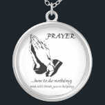 Prayer Hoe doe je niets? Zilver Vergulden Ketting<br><div class="desc">Voor meer als dit,  bezoek</div>