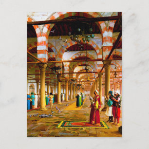 Prayer in de moskee (1871) briefkaart