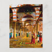 Prayer in de moskee (1871) briefkaart (Voorkant)