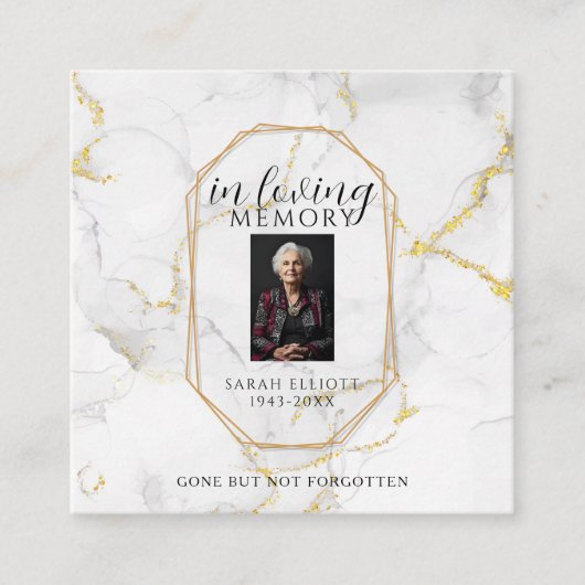 Prayer in memory of loved one Card Contactkaartje (Voorkant)