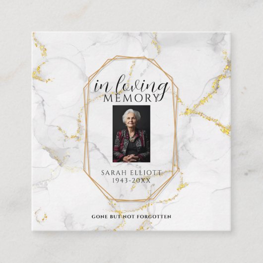 Prayer in memory of loved one Card Contactkaartje (Voorkant)