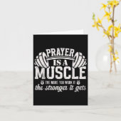 Prayer Is A Muscle Christian Fitness Gym Quote  Kaart (Gele Bloem)