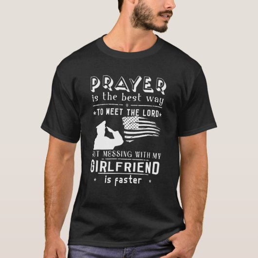 Prayer is de beste manier om de Lord Veteran Qu te T-shirt (Voorkant)