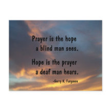 PRAYER IS DE HOPE POST KAART