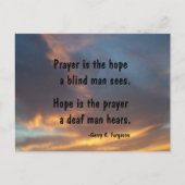 PRAYER IS DE HOPE POST KAART (Voorkant)