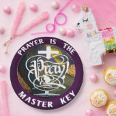 PRAYER IS DE MEESTE SLEUTEL. Bid! Papieren Bordje (Feest)