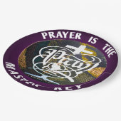 PRAYER IS DE MEESTE SLEUTEL. Bid! Papieren Bordje (Gekanteld)