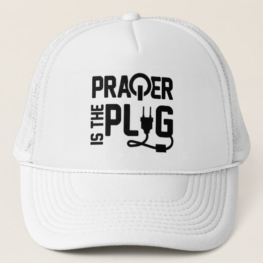 Prayer is de Plug Trucker Hat Trucker Pet (Voorkant)