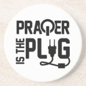 Prayer is het Plug Sandstone-Onderzetter Zandsteen Onderzetter (Voorkant)