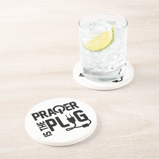 Prayer is het Plug Sandstone-Onderzetter Zandsteen Onderzetter (Zijkant)