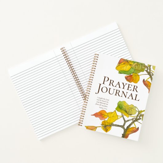 Prayer Journal Bijbel Verse Psalms 34:4 boomblader Notitieboek