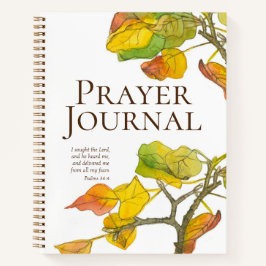 Prayer Journal Bijbel Verse Psalms 34:4 boomblader Notitieboek