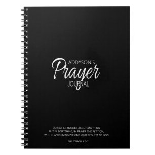 Prayer Journal Black White Notitieboek