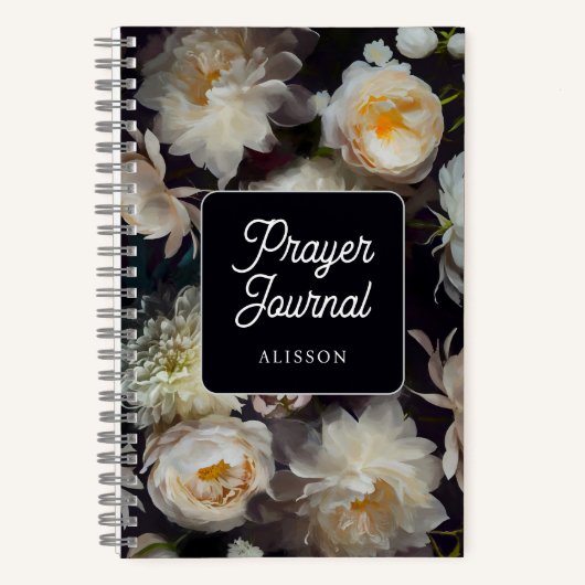 Prayer Journal Cream-Rozen en -bloemen Notitieboek (Voorkant)