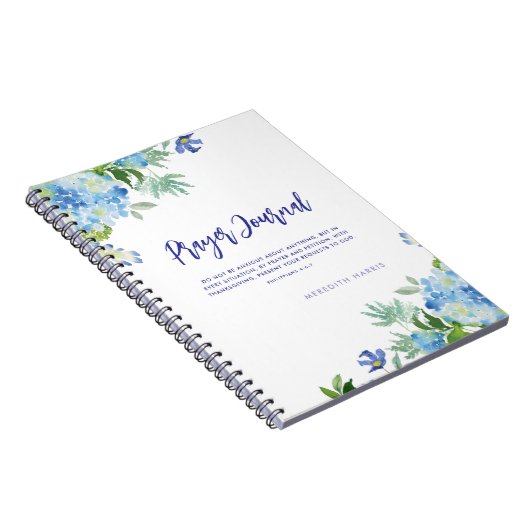 Prayer Journal Modern Waterverf Bloemen Notitieboe Notitieboek (Rechterzijde)