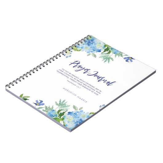 Prayer Journal Modern Waterverf Bloemen Notitieboe Notitieboek (Linkerzijde)