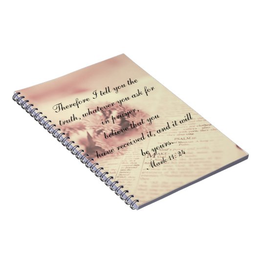 Prayer Journal Note Book Mark 11: 24 Notitieboek (Rechterzijde)