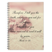 Prayer Journal Note Book Mark 11: 24 Notitieboek (Voorkant)
