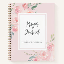 Prayer Journal Waterverf Floral Elegant Roze