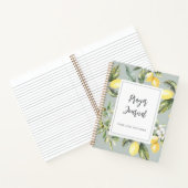 Prayer Journal Waterverf Lemons Elegant Sage Notitieboek (Binnen)