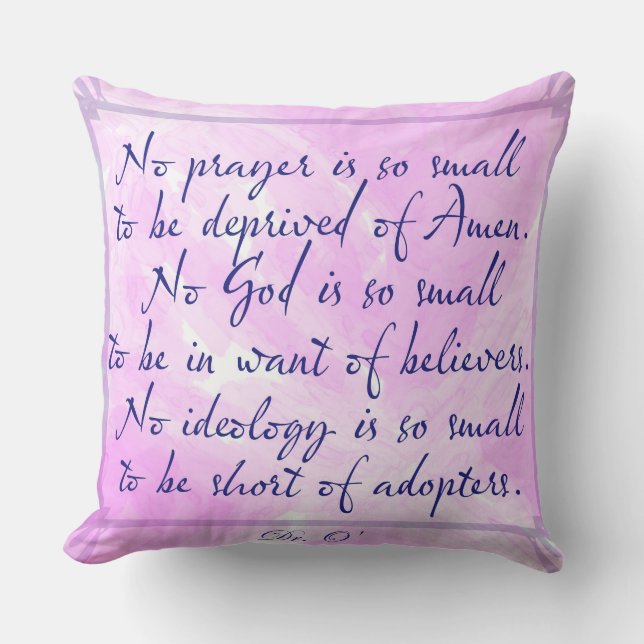 Prayer Kussen (Voorkant)