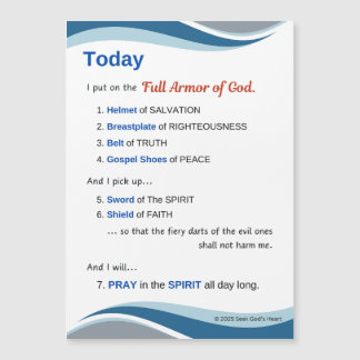 Prayer Magnet - Full Armor of God - 7"x5"