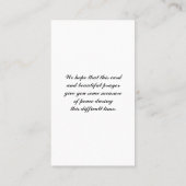 Prayer Memorial Blessing Kaart Visitekaartje (Achterkant)