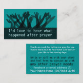 Prayer Ministry Testimony.Piedere Report Handout Visitekaartje (Voorkant / Achterkant)