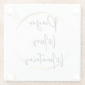 Prayer Moves Mountains Faith Script Glazen Onderzetter (Achterkant)