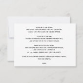 Prayer naar de Heilige Drievuldenbank (Achterkant)