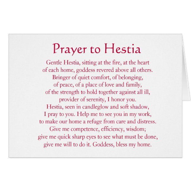 Prayer naar Hestia (Voorkant Horizontaal)